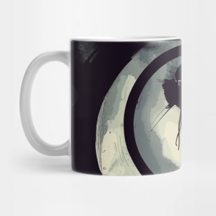 Spooky abstract gothic woman in sunglasses Mug